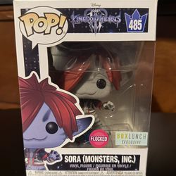 Funko Pop! Sora Monsters Inc. Flocked #485 Box Lunch Exclusive Kingdom Hearts 3