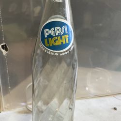Pepsi Light ACL Soda Bottle 10oz Clear Tall Skinny Glass Cola & Lemon BRS