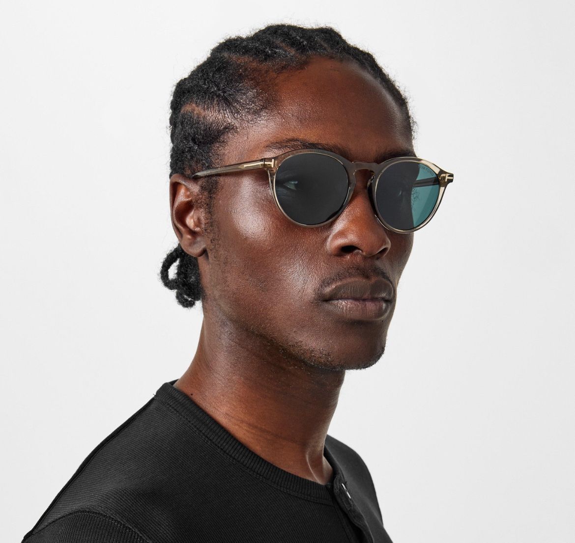 Tom Ford Aurele Sunglass Frames with really cool greenish blue tone lenses that I rarely see 100% authentic. This comes complete with original box,