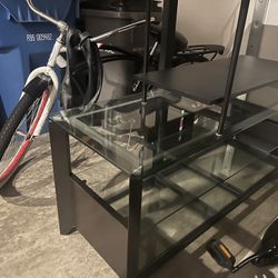 Glass Tv Stand And Small Coffee Table
