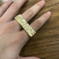 14k gold nugget ring