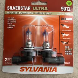 Sylvania 9012 SilverStar Ultra: Headlight Bulb, Brightest Downroad and Whiter Light, 2 Pack