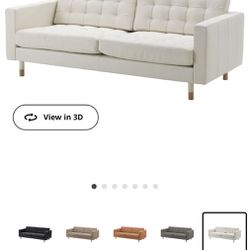 2 White Leather Couches 