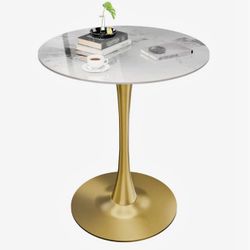 Sintered Stone Top Bar Table Round Kitchen Bistro Table