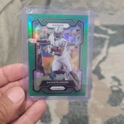 Davante Adam's Green Silver Prizm Football Card