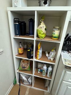 2 IKEA 4*2 white-colored shelves in great condition
