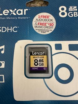Lexar 8 gig HDSC card NEW computer