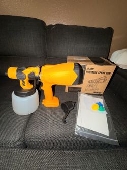 200W Cordless Paint Sprayer Compatible with 20V Battery, 1000ML Electric Paint Sprayer with 3 Nozzles & Patterns, Easy to Clean for Home DIY, Furnitur
