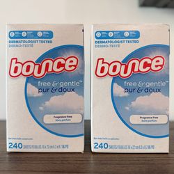 Brand New Bounce Free & Clear Dryer Sheets- Both For $15