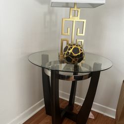 Selling my two glass end tables and matching coffee table