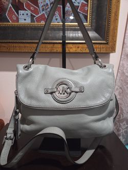 Michael Kors Gray Leather Crossbody