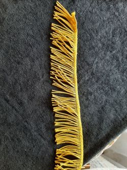 Vintage Partial bolt of gold trim fringe