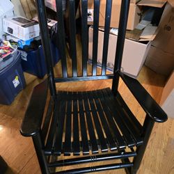Black Wooden Rocking Chair