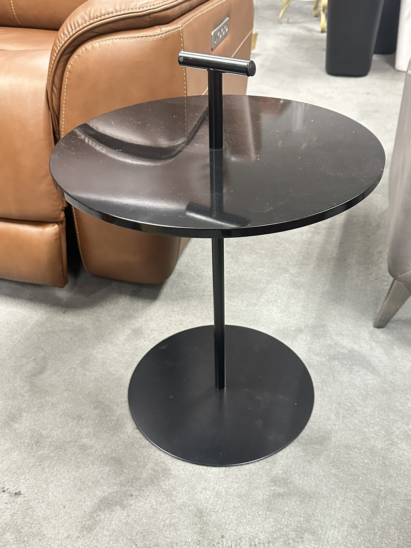 Black Side Table With Handle