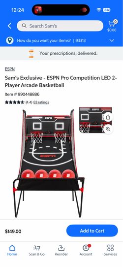 ESPN Pro Competition LED 2-Player Arcade Basketball
