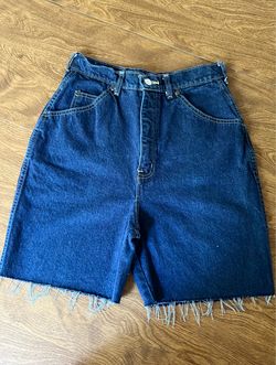 Vintage Women’s Dark Wash Super Hi-Rise Cutoff Denim Jean Shorts Junior Size 11