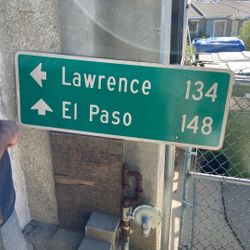 Texas Highway Sign, Lawrence & El Paso