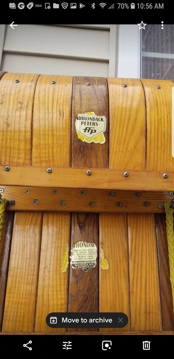 Vintage Adirondack Toboggan,wooden sled