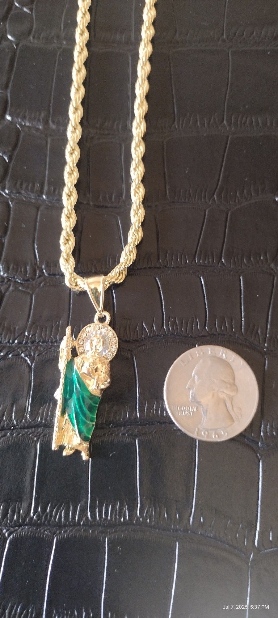 Religious Pendant And Chain Set