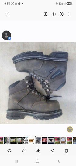 Wolverine boots, Size 6, Steel toed