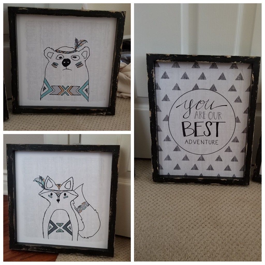 Set of 3 little camper room decor