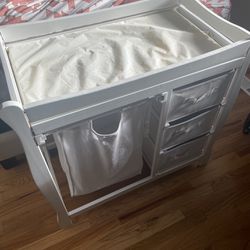 Sleigh Style Changing Table With Storage