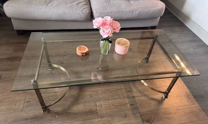 Glass top coffee table