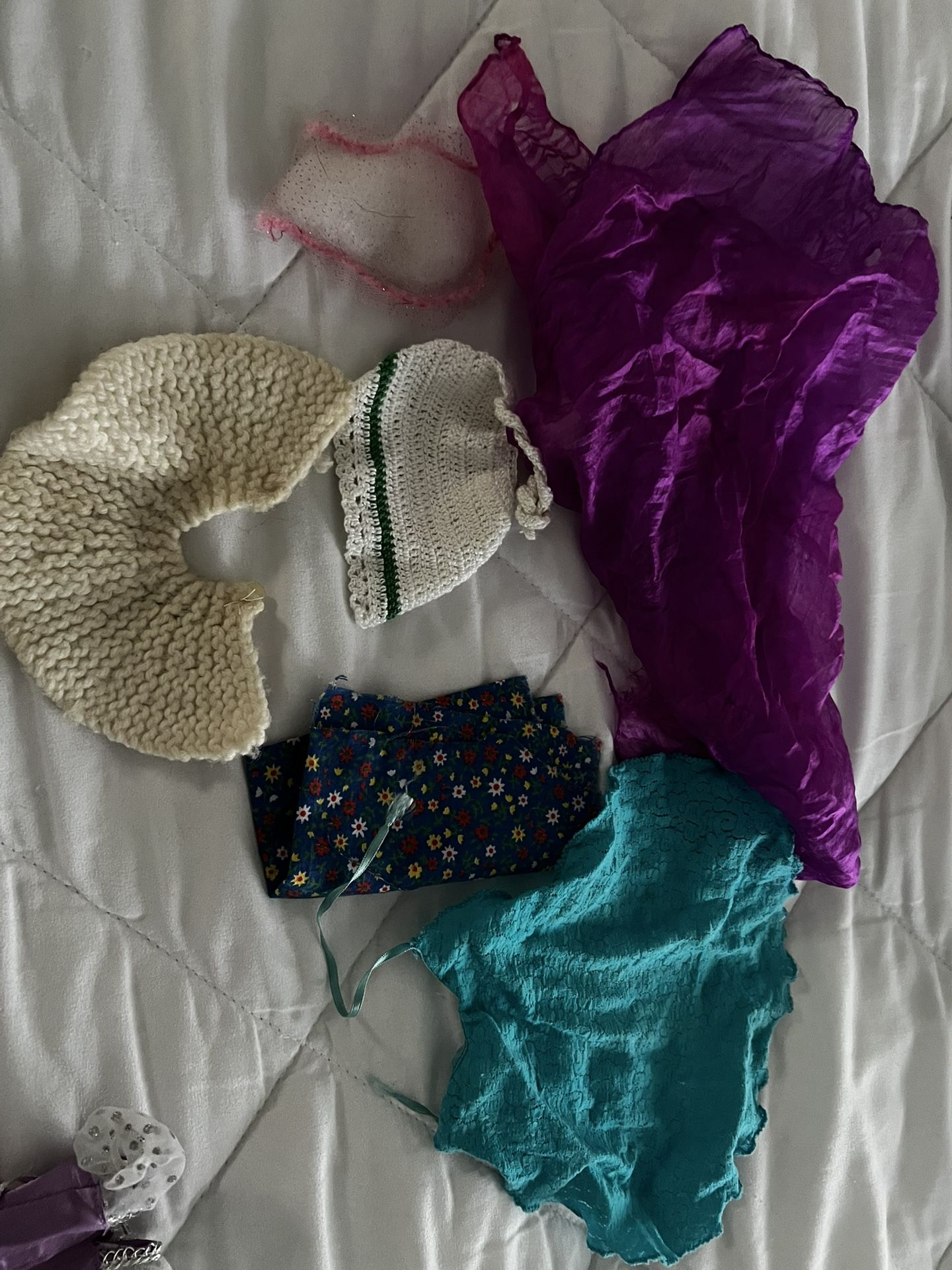 Lot Of Vintage Barbie Doll Fabric/items/swatches 1960