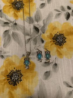 Turquoise Owl Jewelry Set