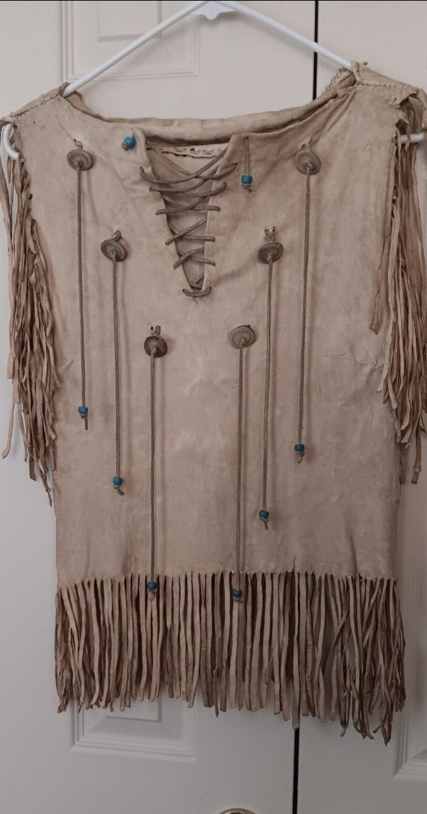 Native American outfit made out of REAL ANIMAL SKIN
