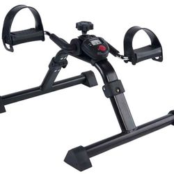 Vaunn Medical Under Desk Bike Pedal Exerciser with Electronic Display for Legs and Arms Workout (Fully Assembled Folding Exercise Pedaler