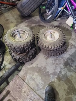 Snow Blower  Tires 2 SIZE..16X6.50..-8 NHS...AND 2 TIRES SIZE 4.80 -8