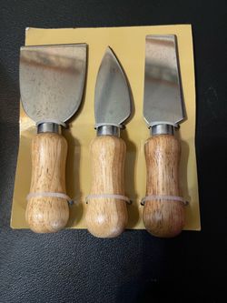 3 Piece Stainless Steel Cheese Knife Set