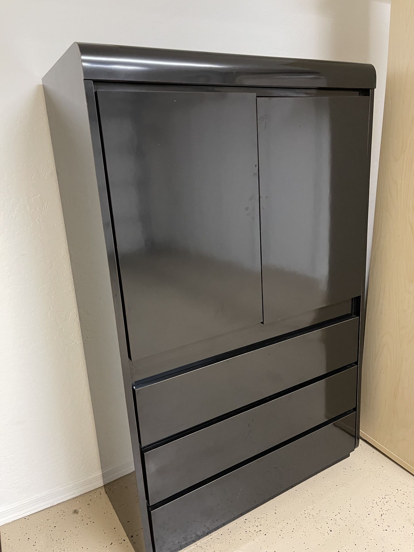 Lacquer Armoire cabinet antique