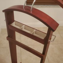 Vintage Suite Hanger With Pants Holdind And Compartments For Cufflinx And Jewlery