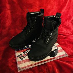 Black Timberland Boots Genuine Leather