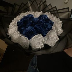blue and white bouquet