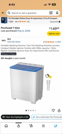 Portable clothes washer / dryer