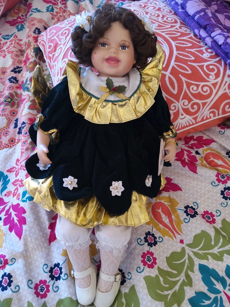 Christmas doll Porcelin. New