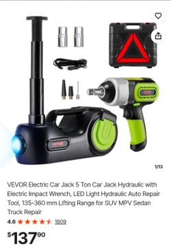 VEVOR Electric Car Jack Kit with Impact Wrench