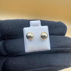 Oro De 10K - Aretes Diseño Borla. 