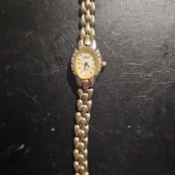 Vintage Adolfo Diamond Bezel Ladies Watch