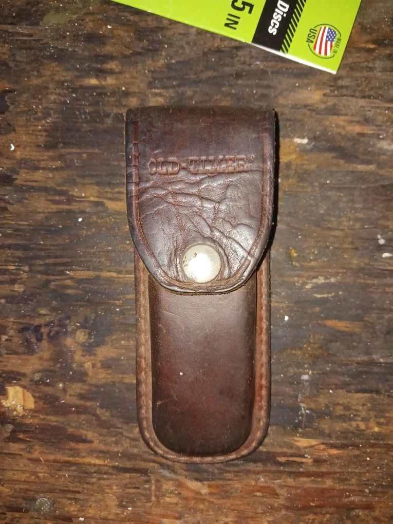 💥 Vintage Schrade Old-Timer 25OT/125OT Brown Leather Sheath ONLY ~ USED ~