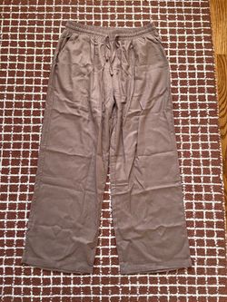 Brown linen pants