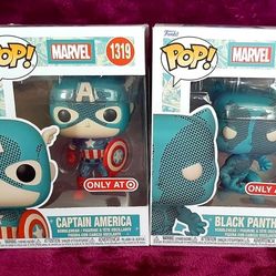 Marvel Captain America & Black Panther Funko Pop Bundle