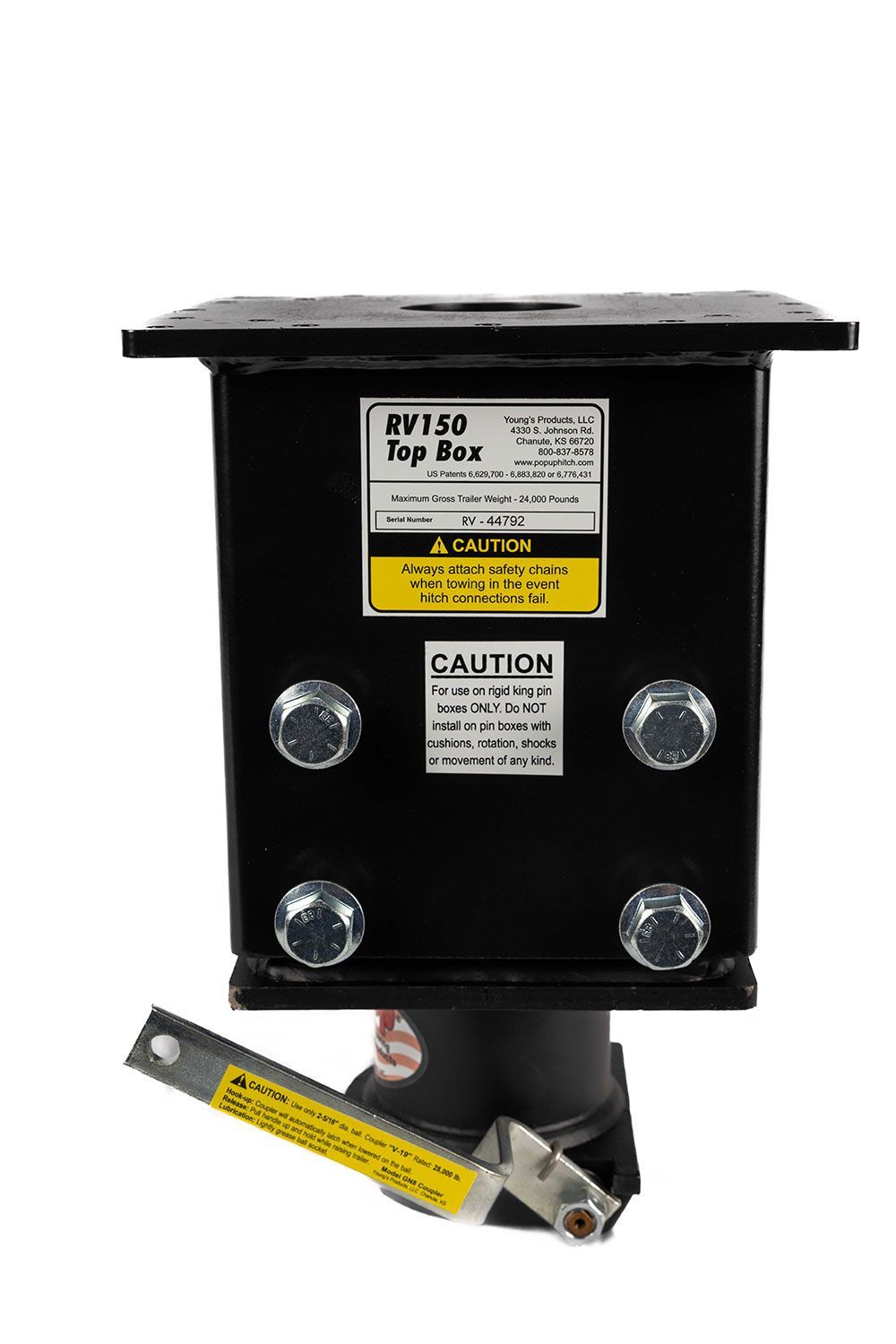 PopUp Hitch RV3 5th Wheel to Gooseneck Adapter - Complete Kit - 24,000 lbs