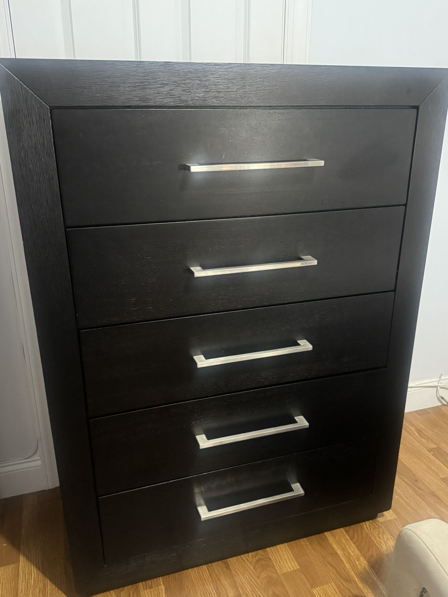 Black 5 Drawer Chest