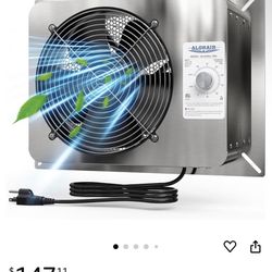 Crawlspace Ventilation Fan with Humidistat, IP55 Rated Basement Stainless Steel Exhaust Fan, Built-In Isolation Net 9.13 Inch Foundation Vent Fan for 