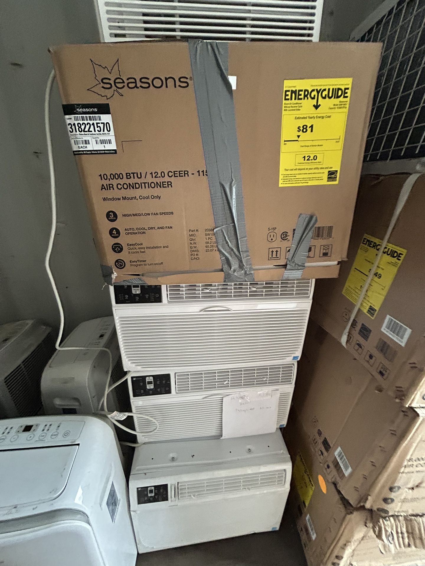 10,000 BTU Seasons Through-Wall A/C