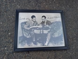 Jack Dempsey & Rudolph Valentino Signed Framed PhotoWall Picture